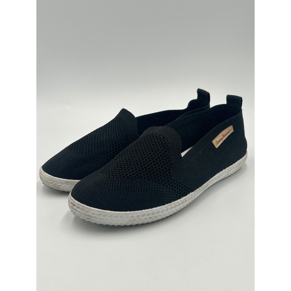 Tommy Bahama Enisa Black Mesh Slip On Sneakers Womens 8.5 Casual Knit Loafers